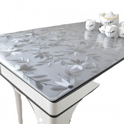 Table Cloth Waterproof,Oil Proof No Washing Pvc Soft Glass Household Nordic Plastic Table Cloth Tea Table Mat Thickening