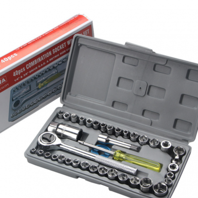 Multifunctional 40pc socket ratchet wrench high-quality socket set