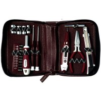 22pcs Hot sale mini gift hand repair with leather bag tool set tool kit